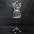Manichino Indossatore in Ferro con Fiocco 36x26H141cm Bianco