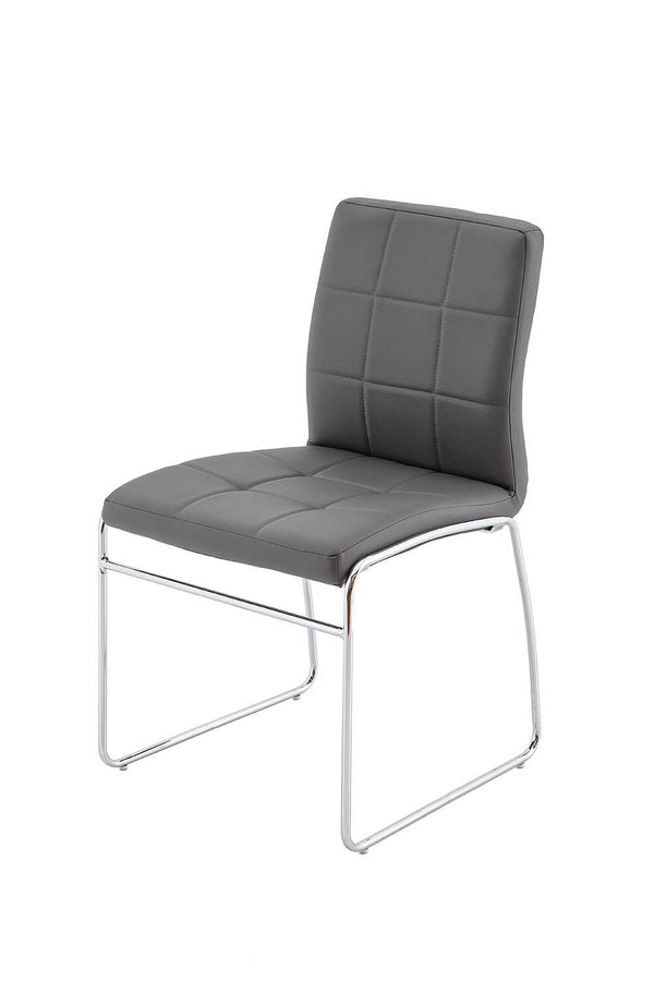 Set di 4 Sedie in Similpelle Morbida 85x55x50 cm TFT DC Grigio online