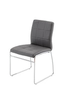 Set di 4 Sedie in Similpelle Morbida 85x55x50 cm TFT DC Grigio