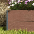 Fioriera da Esterno con Spalliera a Doghe per Piante Rampicanti 72x38x150cm Marrone Chiaro