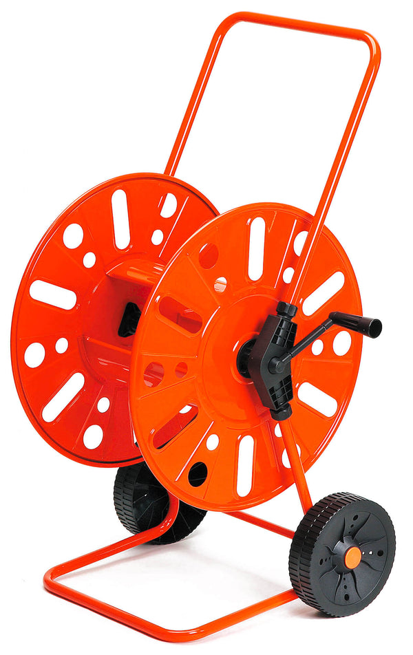 Carrello Avvolgitubo Manuale con Ruote 110 mt Tubo Ø1/2” in Acciaio Verniciato Rosso Agrati sconto