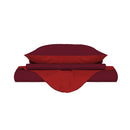 Copripiumino con Sacco e Federe Doubleface Rosso\/Bordeaux