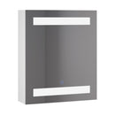 Pensile da Bagno 1 Anta Specchio con LED 60x50x15 cm  MorningLight Bianco