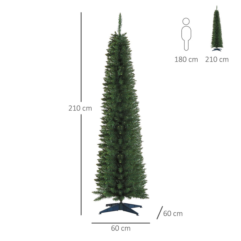 Albero di Natale Artificiale 210 cm 499 Rami Verde