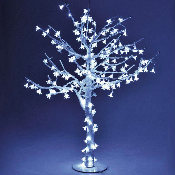 acquista Albero di Natale Luminoso con 384 Led Bianco Freddo H150cm Ciliegio