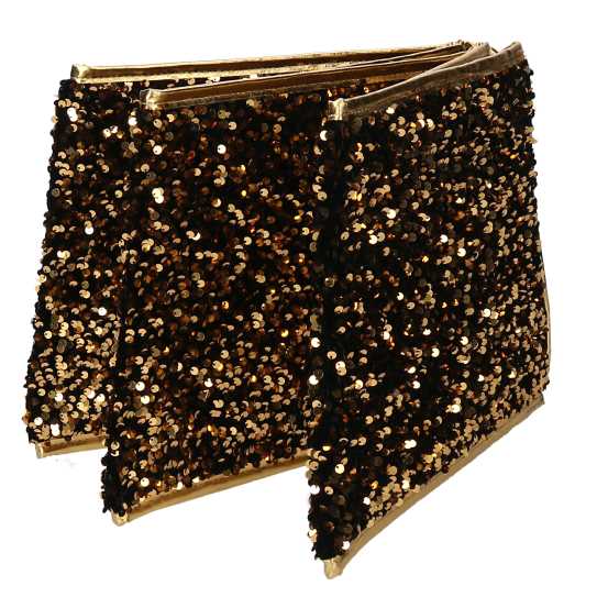 Copri base albero tessuto pieghevole oro double face esagonale glitter cm Ø68xh25