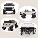 Macchina Elettrica per Bambini Toyota Land Cruiser 12V con Telecomando Età 3-6 Anni Bianco      