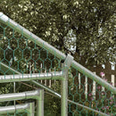 Recinto per Galline da 6 mq 300x200x195 cm per 6-8 Animali con Tetto Impermeabile Mangiatoia e Posatoio Argento  