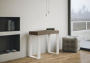 Consolle Allungabile 90-300x40x77 cm Tecno Tortora Telaio Bianco 