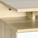 Set da 2 Comodini Sospesi con Cassetto e Ripiano Superiore 35x32x22,5 cm in Legno Bianco e Rovere