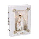 Libro resina natività led bianco cm 16x5,5xh22,2