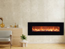 Camino Elettrico da Parete 152x55x13,8 cm 1500W Effetto Fiamma Sined Aprica Nero