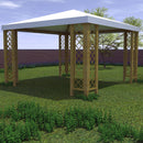 Gazebo da Giardino con Grigliati 3,6x3,6m in Legno