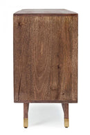 Credenza 2 Ante 11 Cassetti 160x40x75 cm in Legno Multicolore