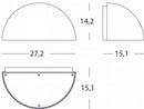 Lampada Quarto di Sfera Colore Alluminio per Esterno Linea Umbe Sovil