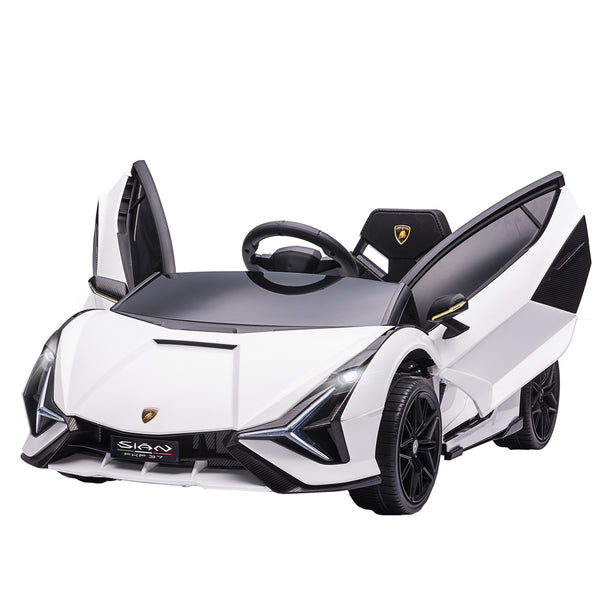 prezzo Macchina Elettrica per Bambini 12V con Licenza Lamborghini Sian FKP 37 Bianca