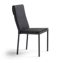 Set 2 sedie Imbottite 45x59x95 cm In Tessuto Effetto Pelle  Vincent Fango