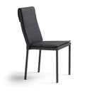 Set 2 sedie Imbottite 45x59x95 cm In Tessuto Effetto Pelle  Vincent Fango