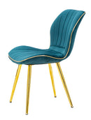 Set 2 Sedie Paris Space Ottanio e Oro 46x58x77 cm in Legno e Ferro 