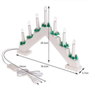 Candelabro Avvento Natalizio Elettrico LED 7 Candele di Natale Colore Bianco