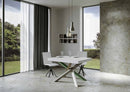 Tavolo Allungabile 120-224x90x77 cm Volantis Bianco Frassino Telaio 4A 