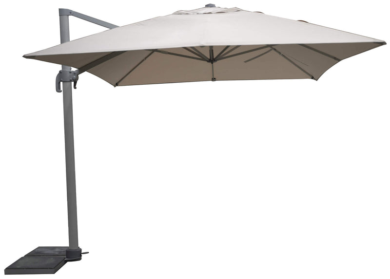 Ombrellone da Giardino Decentrato 3x4m in Alluminio Alba Grigio