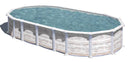 Piscina Ovale Fuori Terra 610x375xh132 cm in Acciaio e PVC Gre Islanda
