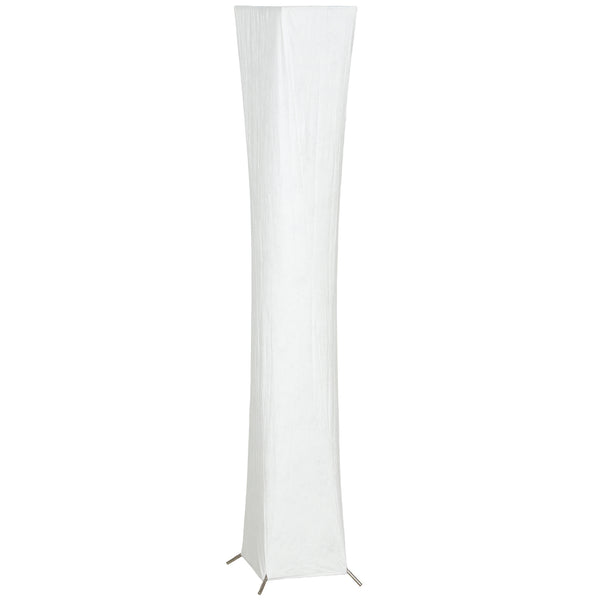 Lampada da Terra Moderna 25x25x129 cm con Interruttore a Pedale in Acciaio e Tessuto Bianco e Argento online