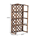 Portapiante Scaffalatura Fioriera a 3 Ripiani in Legno di Abete 80x40x150 cm 
