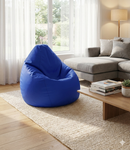 Poltrona a Sacco Pouf in Similpelle Blu Avalli