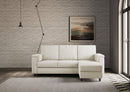 Divano 3 Posti con Pouf 208x155x85 cm Marrak in Tessuto Latte