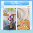 Gabbia per Criceti e Roditori 46x30x58 cm con Accessori Blu  