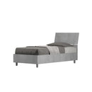 Letto Singolo Testata Inclinata Demas Grigio Varie Misure
