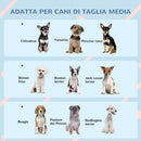 Casetta per Cani da Esterno 65x75,7x63 cm con Tetto Inclinato in PP Impermeabile Grigio  