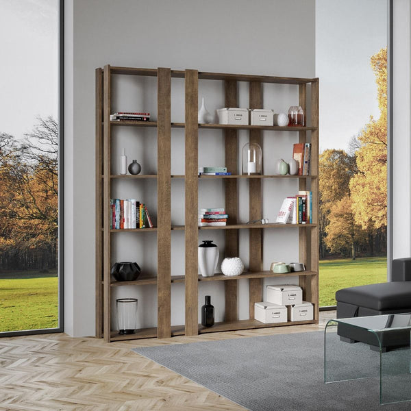 acquista Libreria Moderna 5 Ripiani 178x36x204 cm in nobilitato Marrone