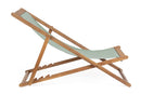 Set 4 Sedie Sdraio Reclinabile Pieghevole 60x106x88 cm in Legno Relax Noemi Salvia