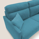 Divano Letto 2 Posti 176x102x97 cm in Tessuto Azzurro