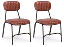 Set 2 Sedie 44x55x78h cm Debbie Arancio Scuro Vintage 