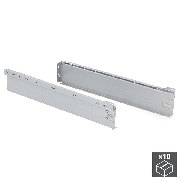 online Kit Cassetto per Cucina Ultrabox H86 mm P 500 mm Acciaio Grigio Metallizzato 10 Pezzi Emuca