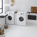 Tavolo Salvaspazio da Muro a Ribalta 80x60 cm in MDF Nero 