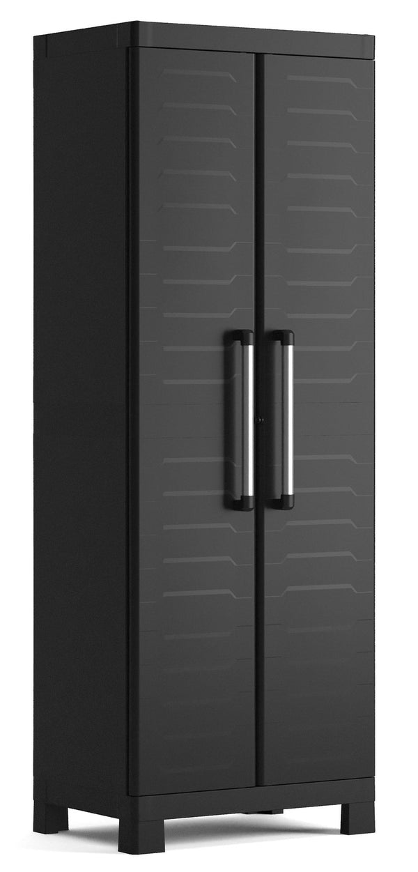 online Armadio in Resina 4 Ripiani 65x45x182 cm Keter Detroit Portascope Nero