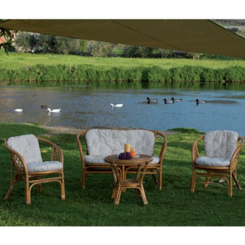 Salotto Completo Bahama Divano Poltrona Tavolino per Arredo Giardino Esterno