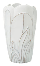 Vaso Gardy Ø29x48 cm in Resina Bianco effetto lavato      