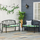 Set 2 Cuscini per Dondolo e Panchine 120x50x5 cm in Poliestere Verdi