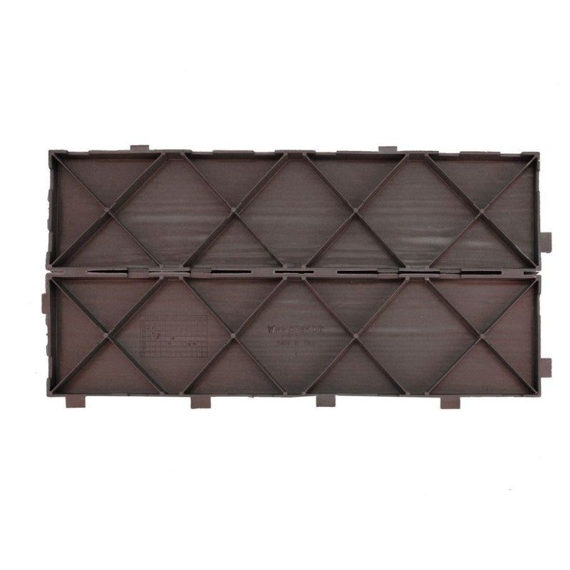 Set 14 Piastrelle Autobloccanti in Plastica Effetto Legno 37,7 x 18,6 cm da Interno o Esterno 