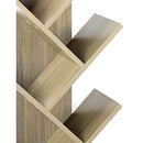 Libreria Moderna 8 Ripiani 50x141x25 cm in Legno Melaminico Rovere Grigio