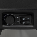 Camino Elettrico da Pavimento 1800W con Fiamma a 3 Intensità 36x21x47 cm Nero 