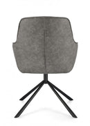 Set 2 Poltrone 56x65x86h cm Grant Pu Grigio 