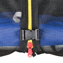 Trampolino Tappeto Elastico Ø426x269 cm con Rete e Bordo Imbottito Blu e Nero
