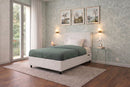 Letto Singolo Contenitore Imbottito Similpelle Bianco BoxMax Testata Flat Varie Misure